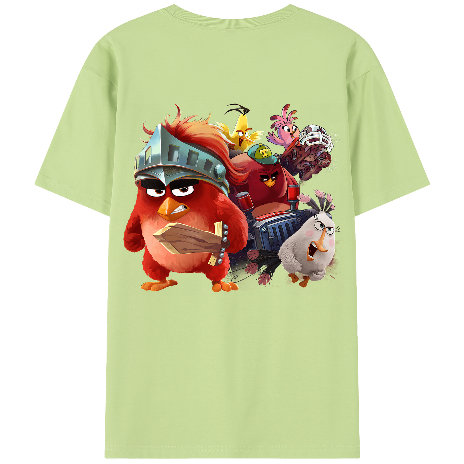 （画像用） Angry Birds アングリーバード 綿100％半袖Tシャツ（背面プリント）